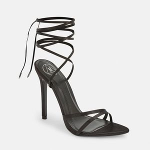 Barely There Strappy Lace Up Heels